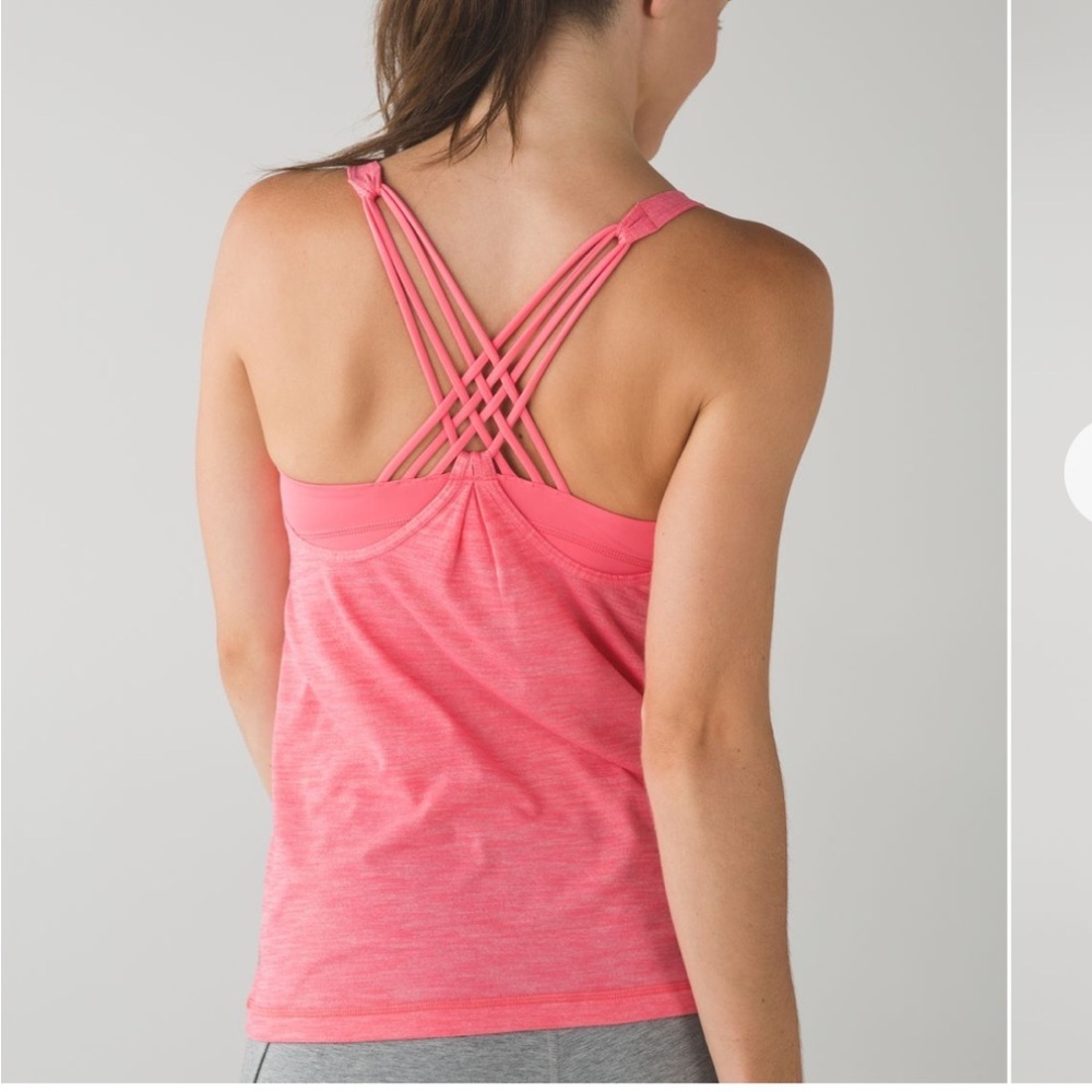 Lululemon Sunset Salutation Tank
Heathered Pink Lemonade / Pink Lemonade, size 4 - Picture 3 of 6